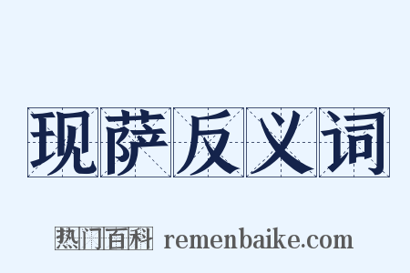 现萨反义词是什么意思的图片